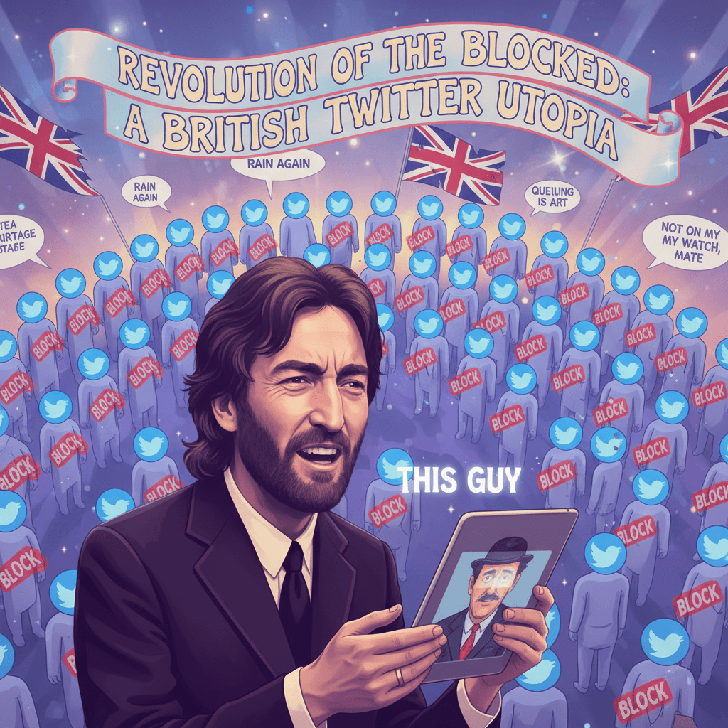 Imagine all the people... blocking this guy on Twitter