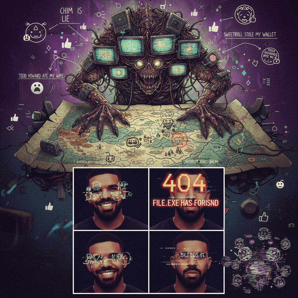 smoo bad, actually—elder scrolls shitpost meets 404 drake posting