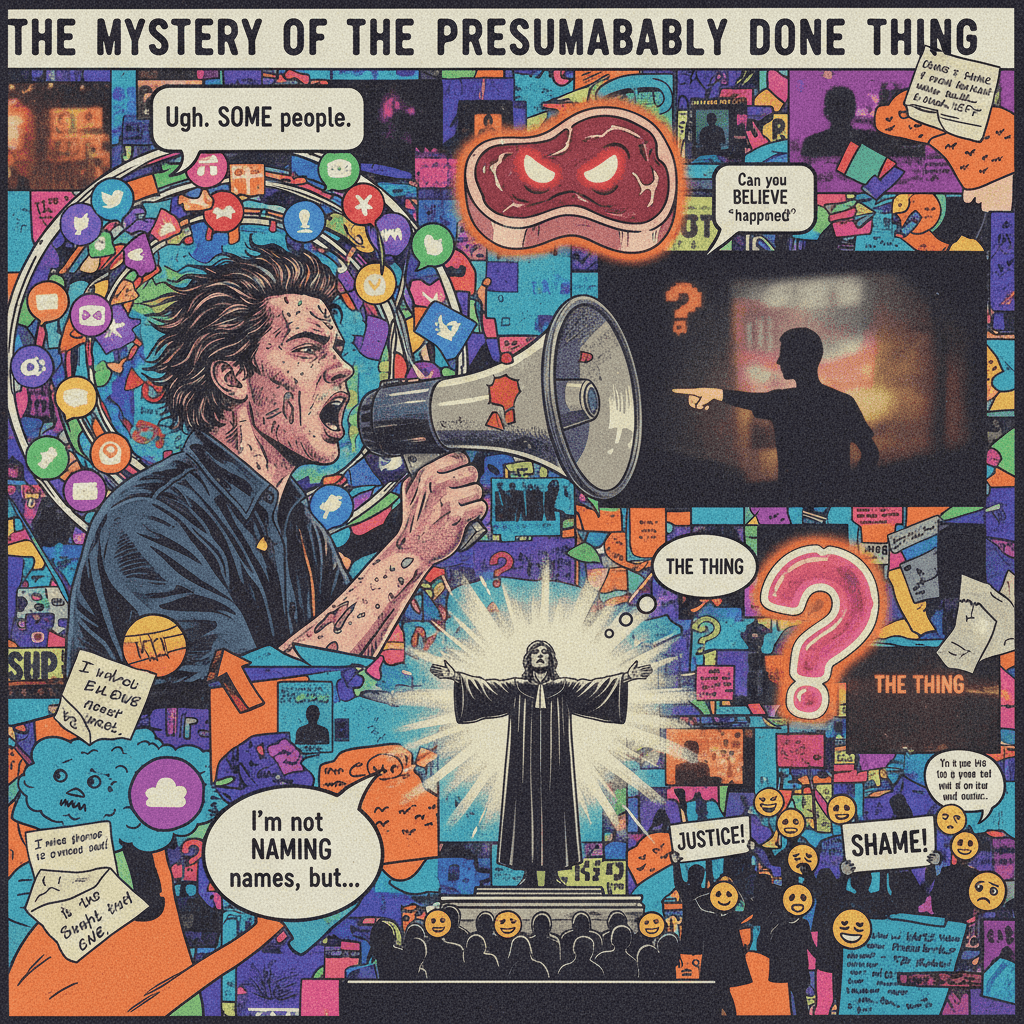 Angry monologue about a person who did a thing, presumably