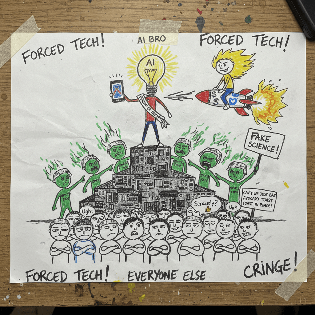 Time picked AI bros, SpaceX fans had meltdown, everyone cringed together