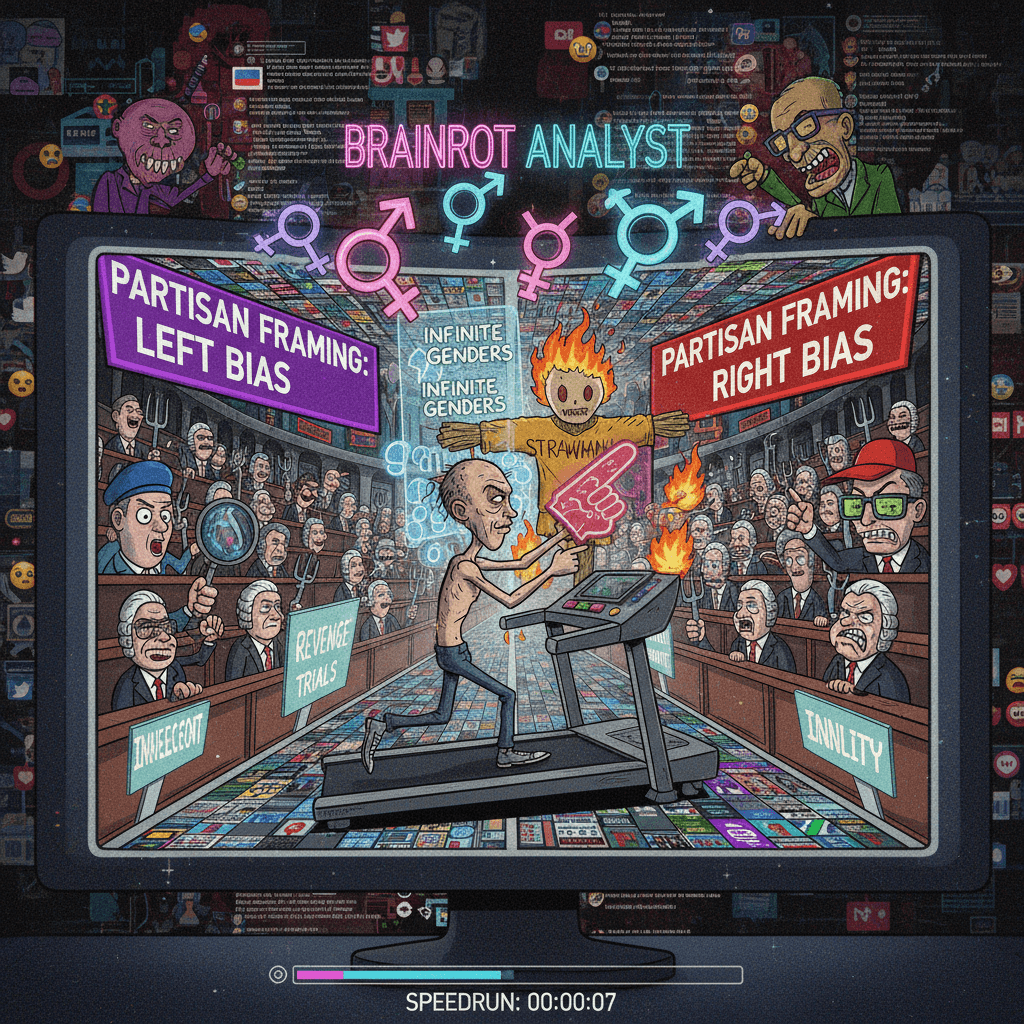 Brainrot political analysis speedrun ft. infinite genders and revenge trials