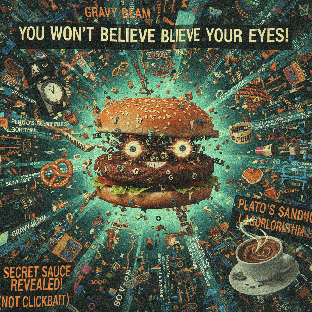 burger exposed with unhinged word salad and vibes only