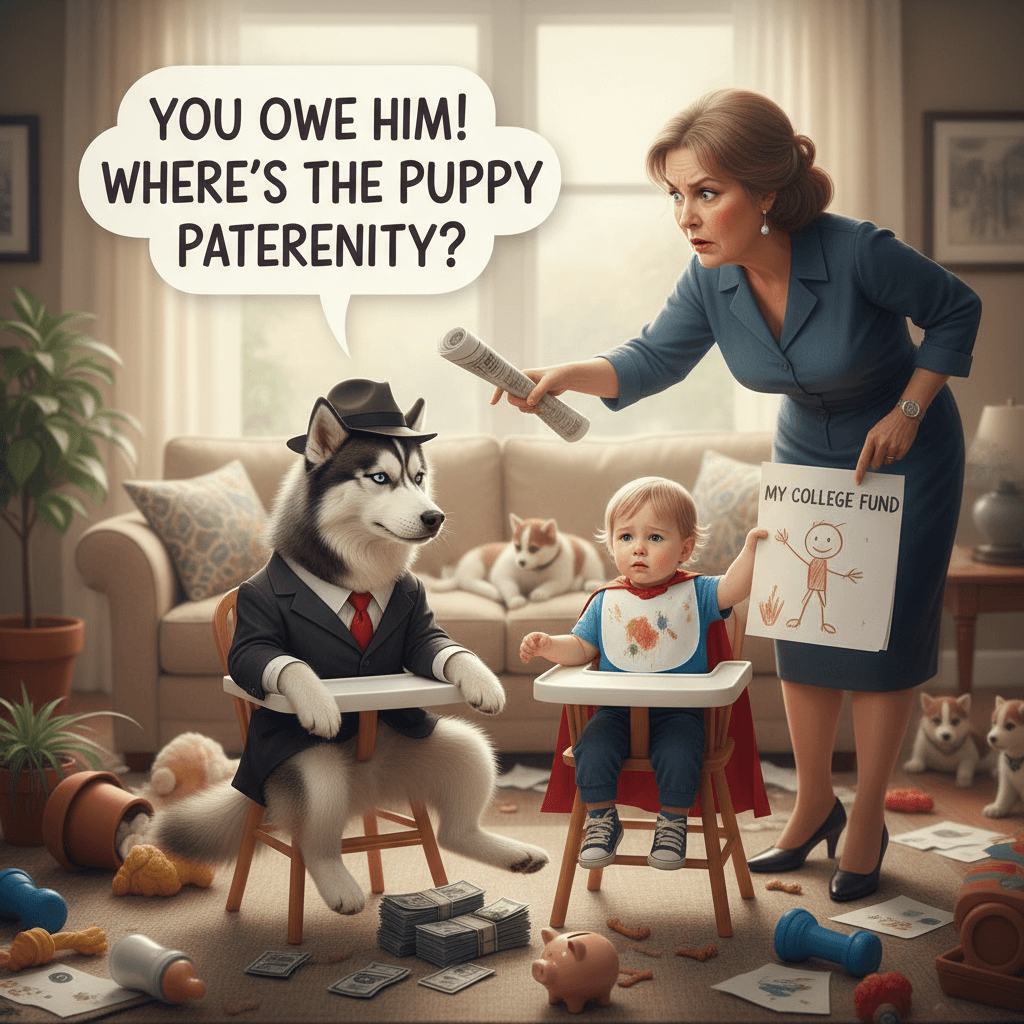 neighbor scolding husky like it owes child support