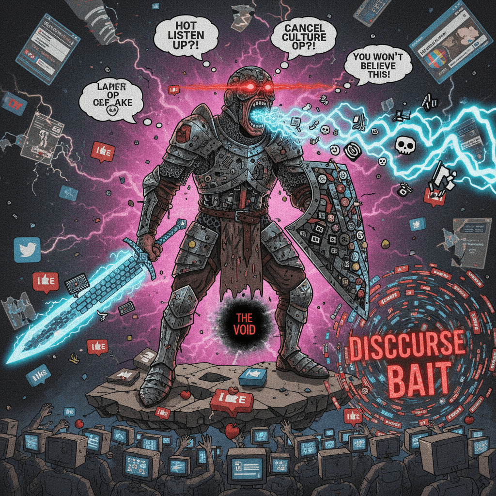 clickbait yelling into the void with maximum aggression and zero substance