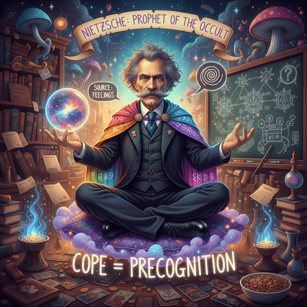 Nietzsche was actually a mystic, bro (source: vibes)