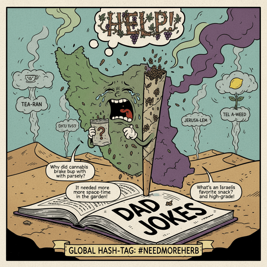 Iran/Israel puns meet weed shortage: a cry for help