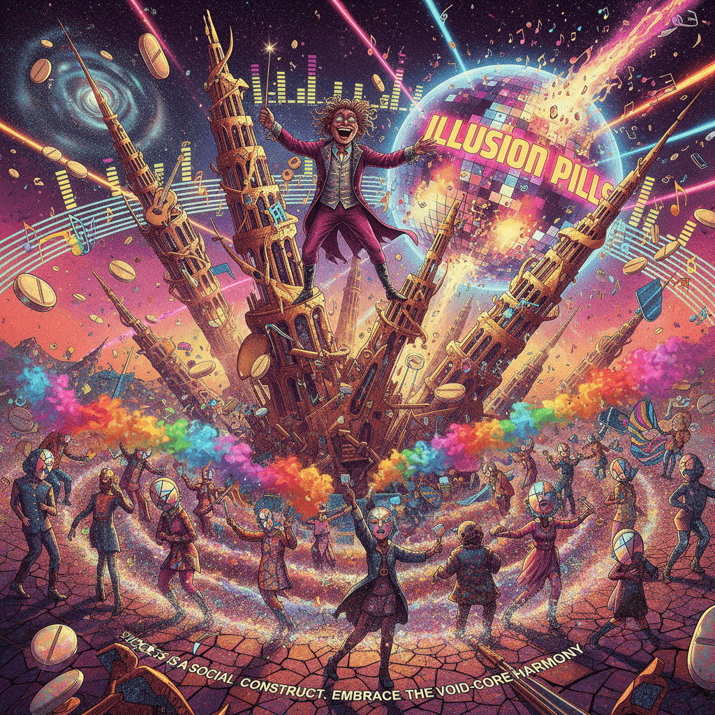 join the illusion, failure is myth, your music ascends (sanity optional)