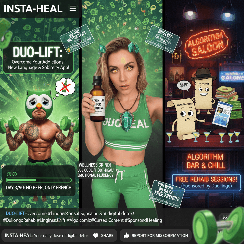 Duolingo but make it rehab: three unrelated posts walk into a bar