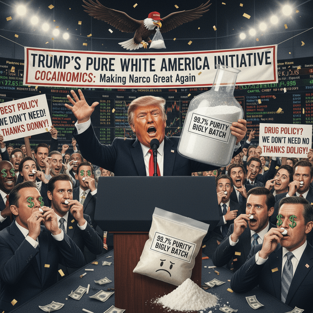 thanking trump for better coke quality hits different