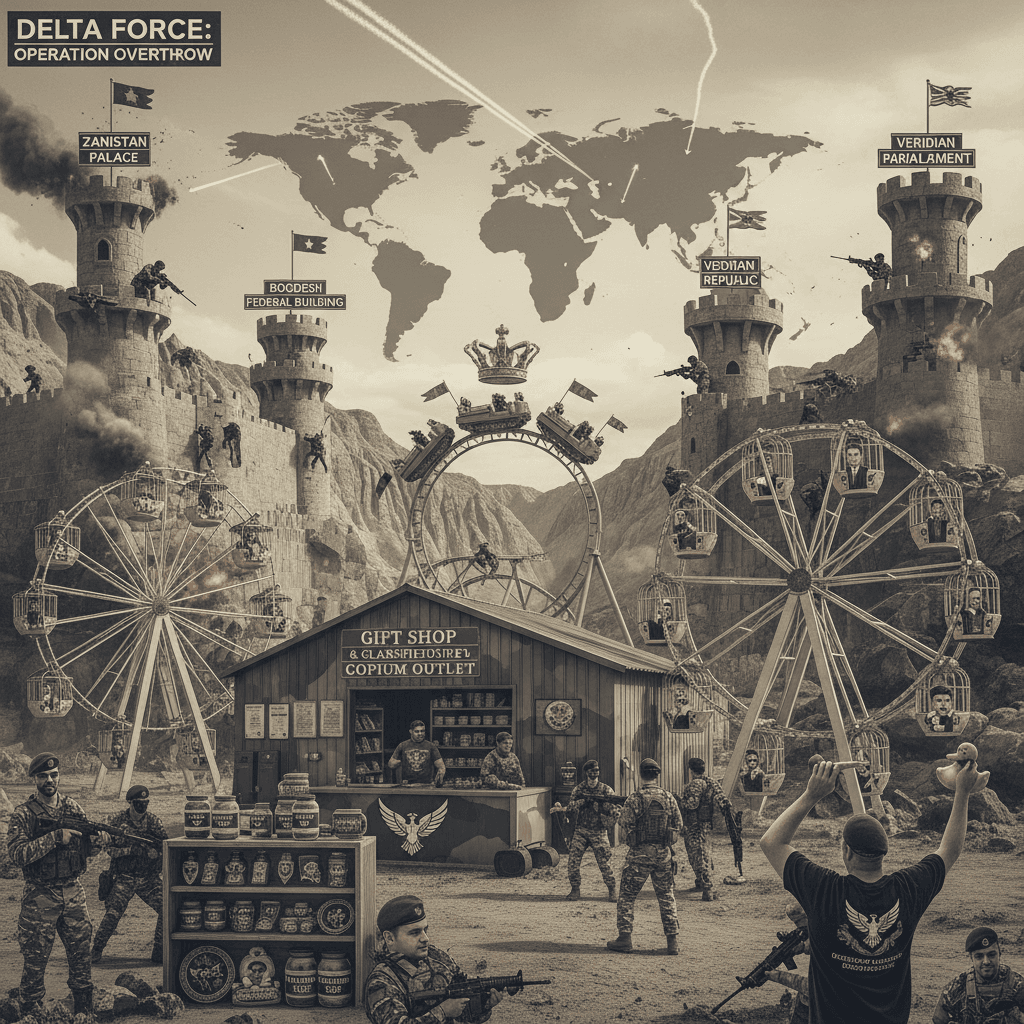 Delta Force builds theme park of coups, includes gift shop