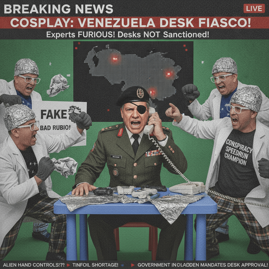Rubio allegedly runs Venezuela from a desk, experts very mad about it