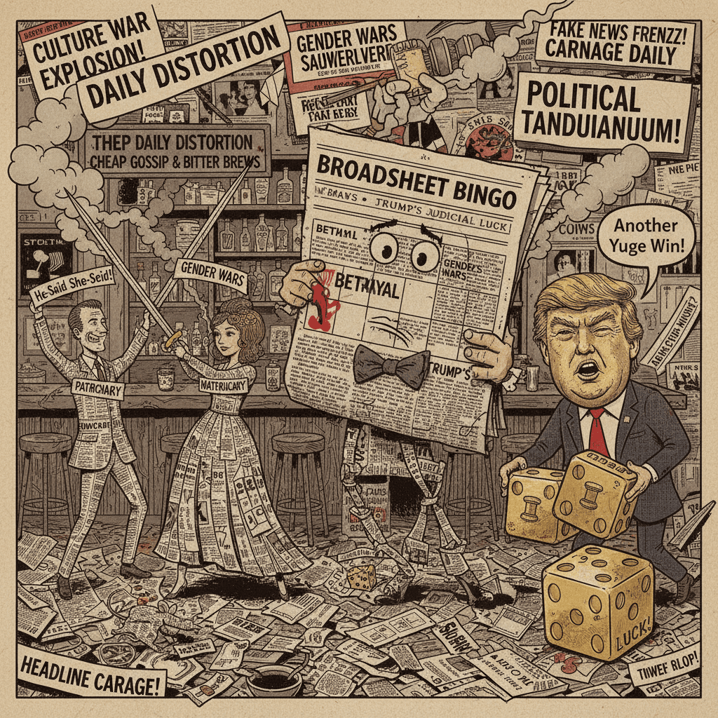 Broadsheet bingo: betrayal, gender wars, and Trump's judicial luck walk into bar