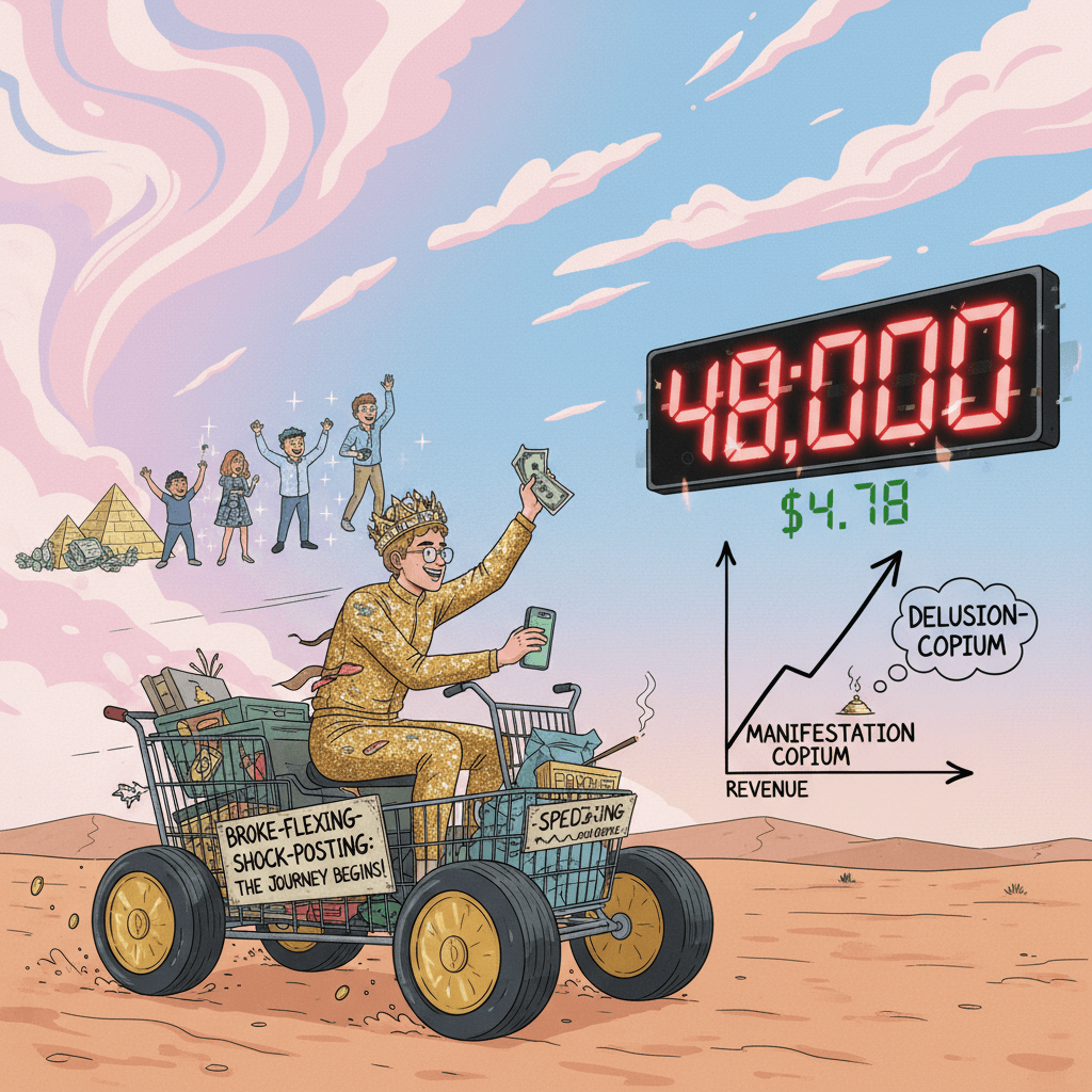 48k views, $4.78, infinite delusion