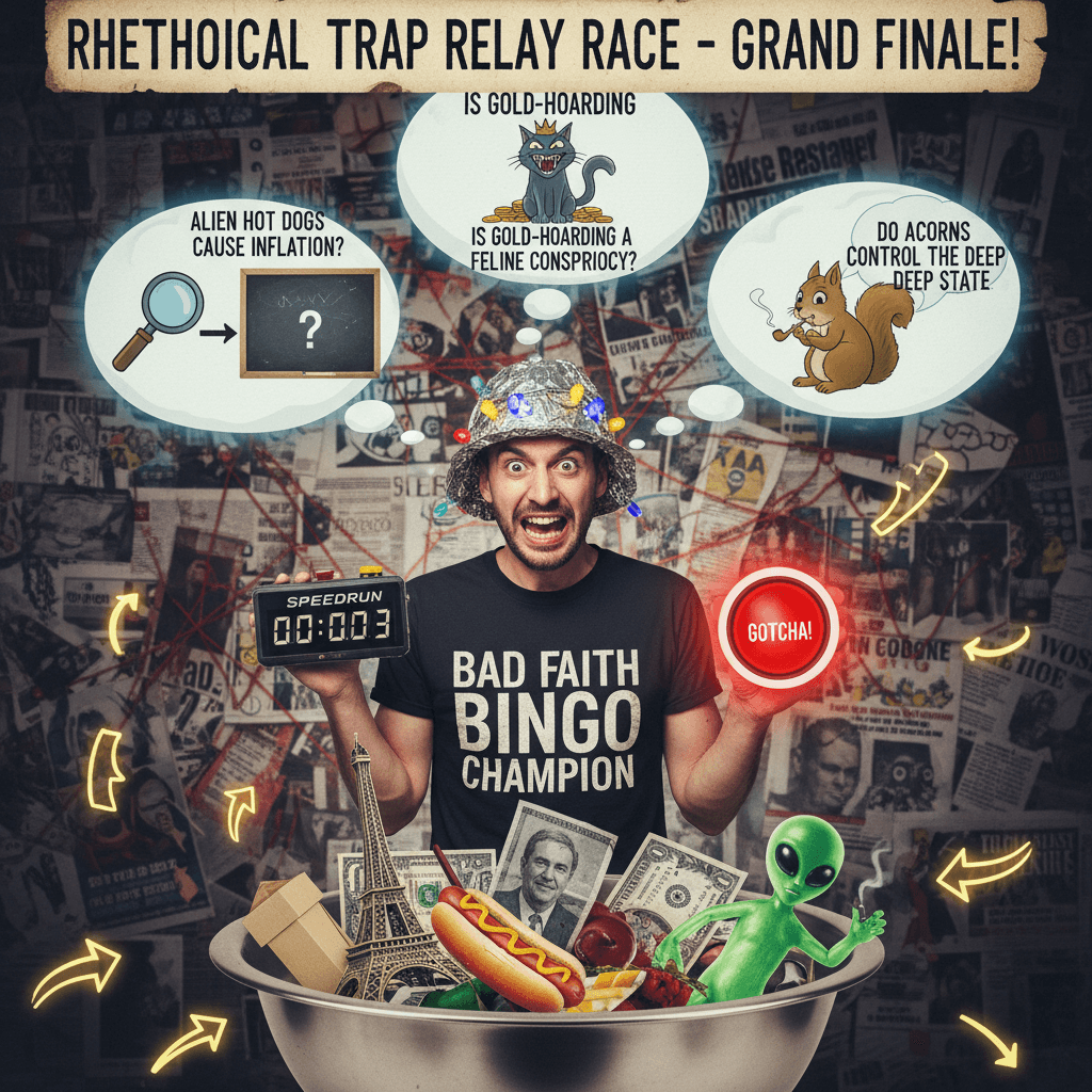 loaded questions speedrun: three unhinged accusations masquerading as curiosity