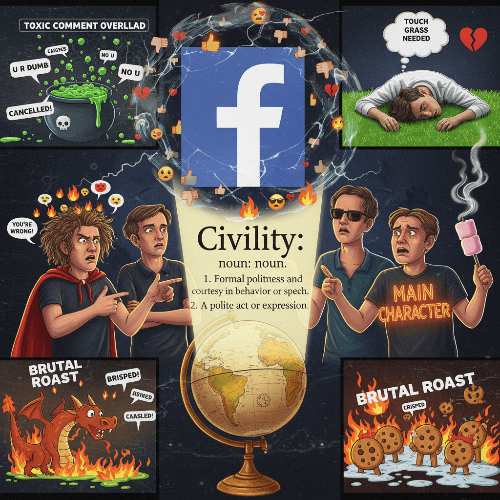 Facebook moment: four people discovering what 'civility' means