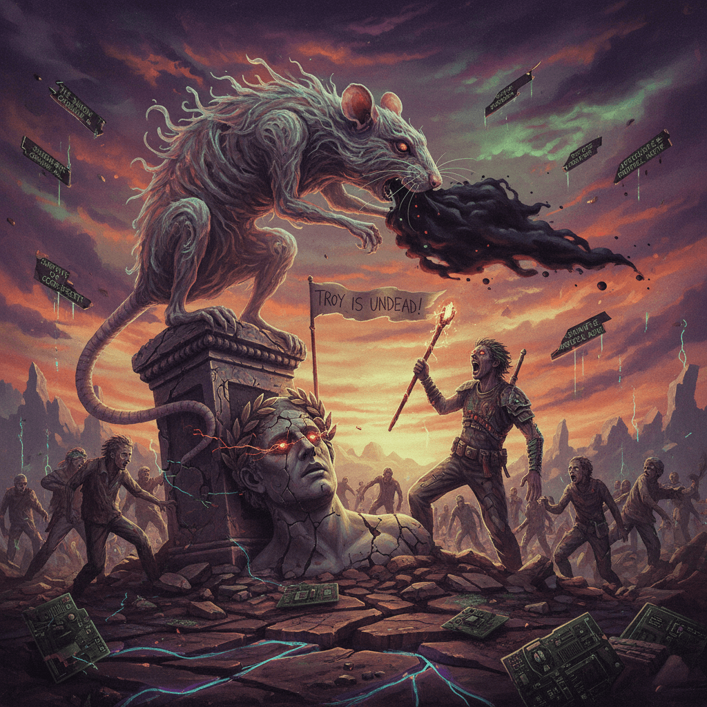 rats taste like shadows, troy is dead, we're in survival mode now