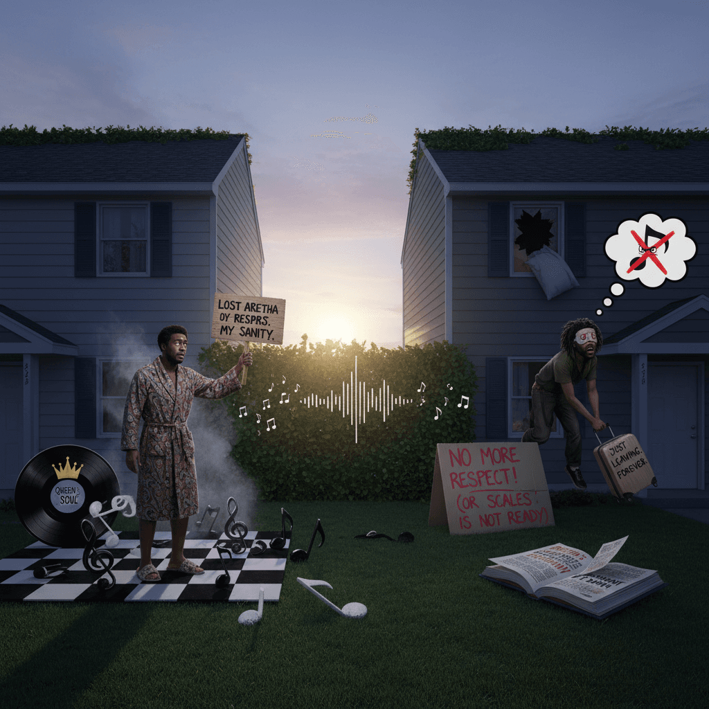 Neighbor rage-quit after Aretha Franklin music theory lesson at 4am