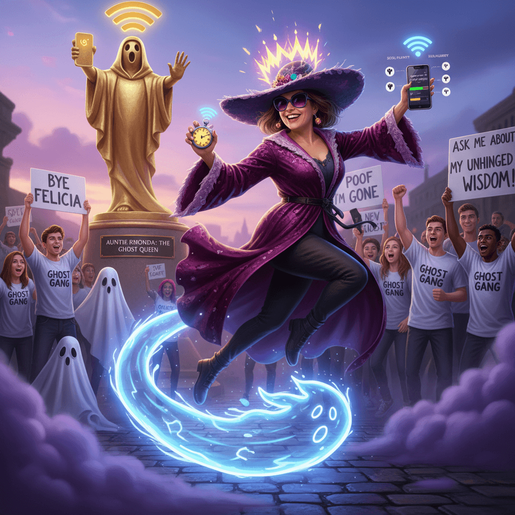 aunt speedruns ghosting as a personality trait, somehow gets idolized for it