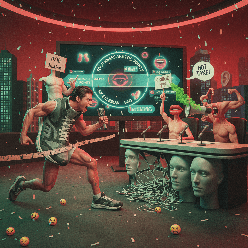 Unsolicited body commentary speedrun, now with awkward interview vibes