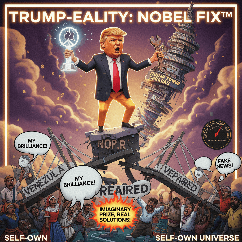 Trump explains how rejecting his imaginary Nobel would've fixed Venezuela