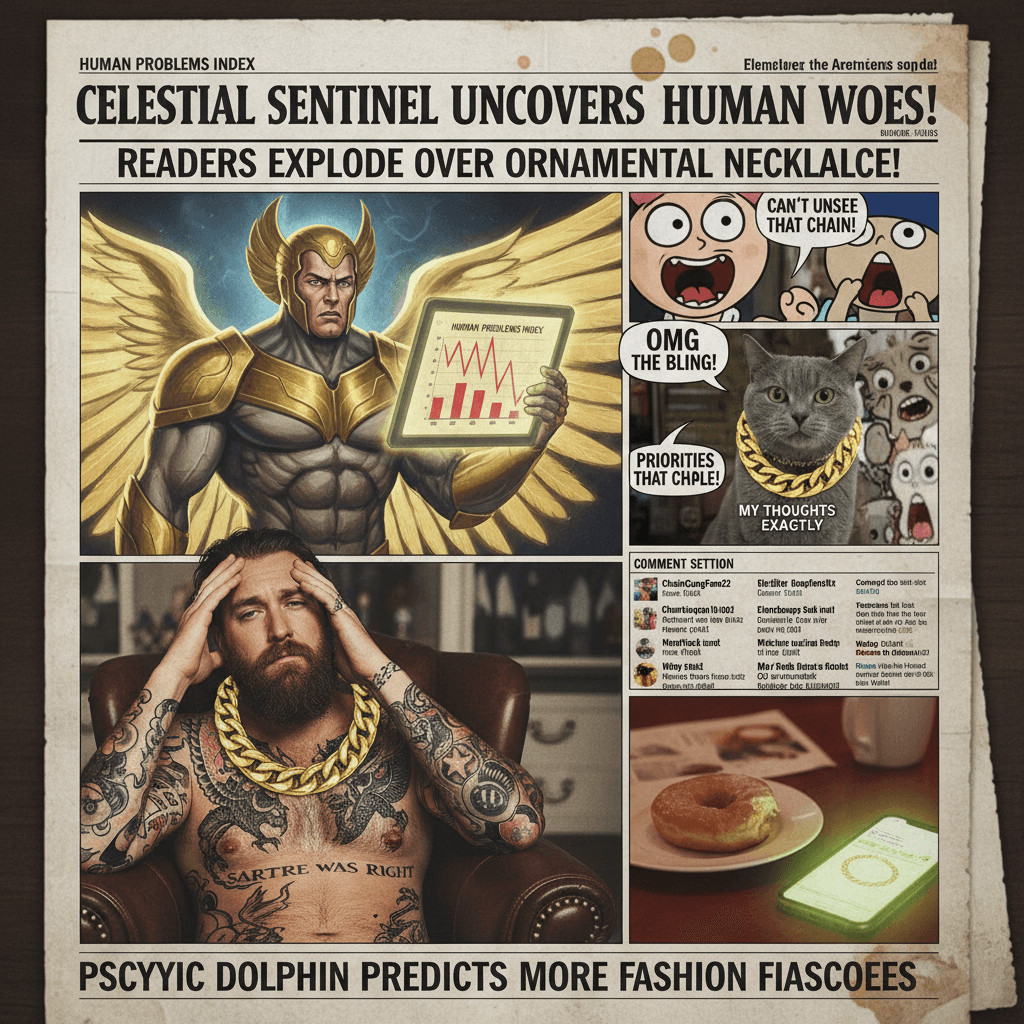 Guardian discovers man has problems, readers lose it over chain necklace