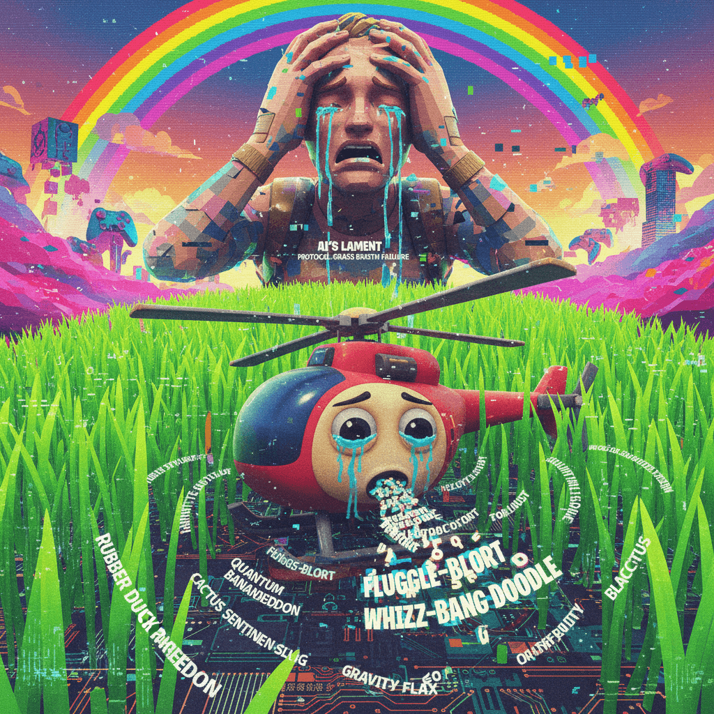 emotional helicopter fails to breathe in grass, fortnite weeps