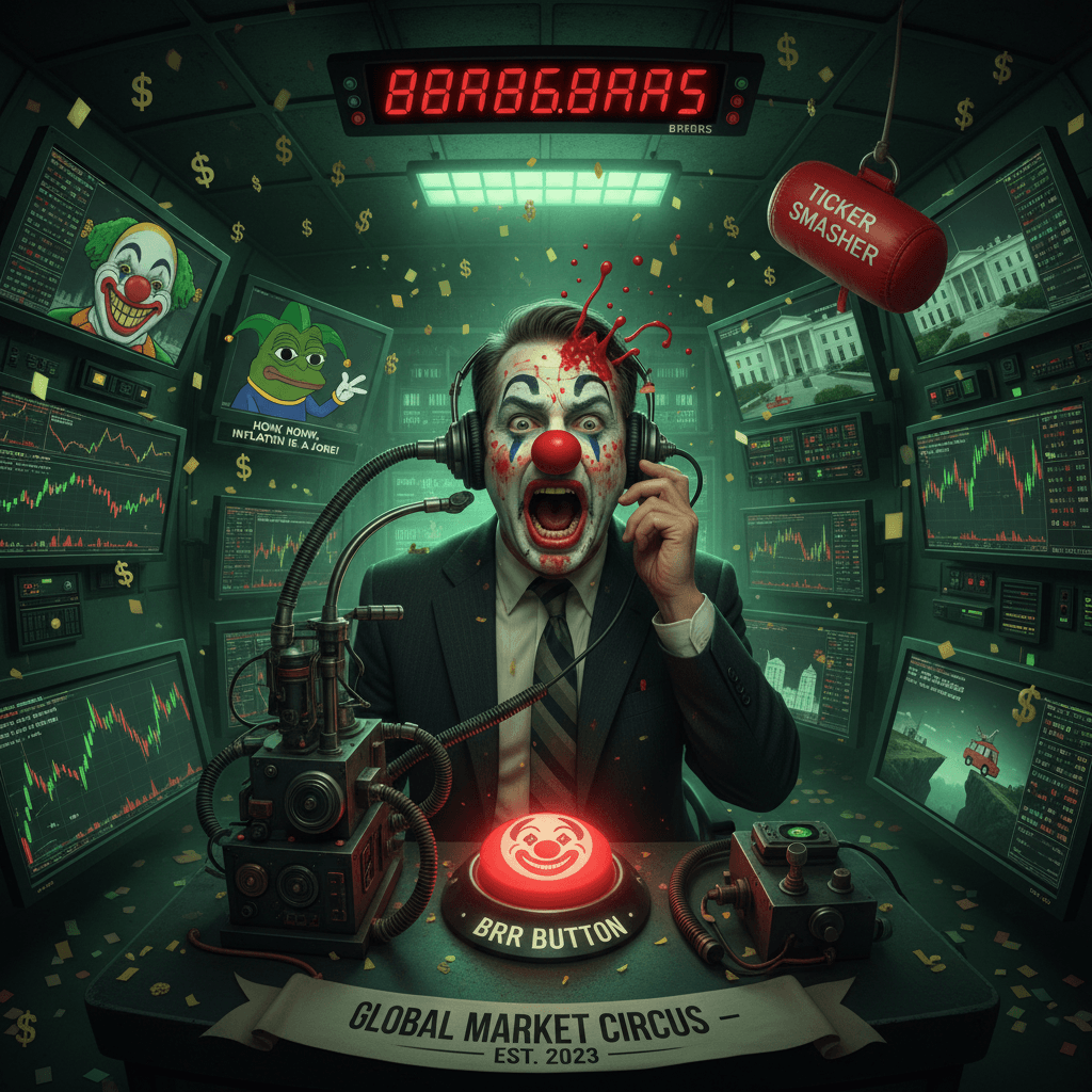 Clown makeup activates when the stock market goes brr