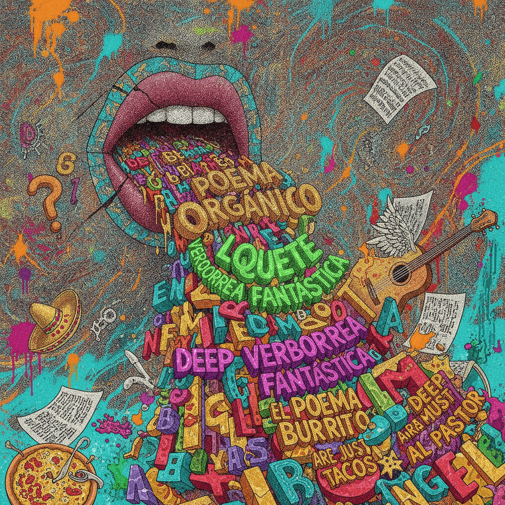 spanish word vomit masquerading as experimental poetry