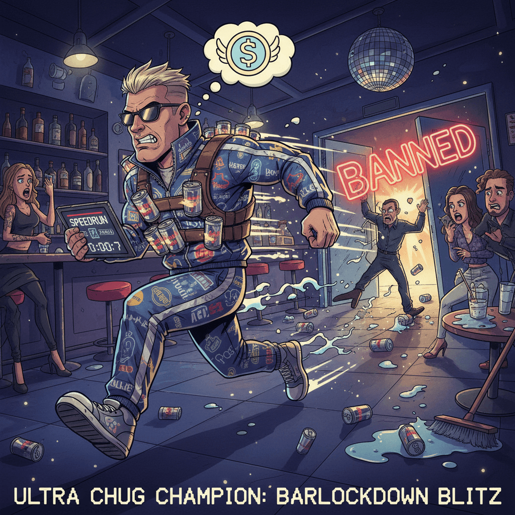 Seven vodka redbulls and a banned-from-venue speedrun