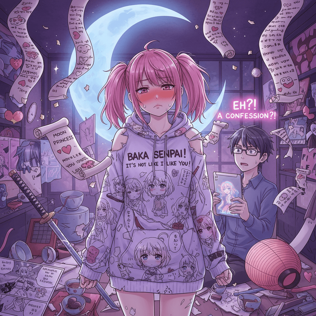 broke japanese + moon poetry = unintentional anime confession arc