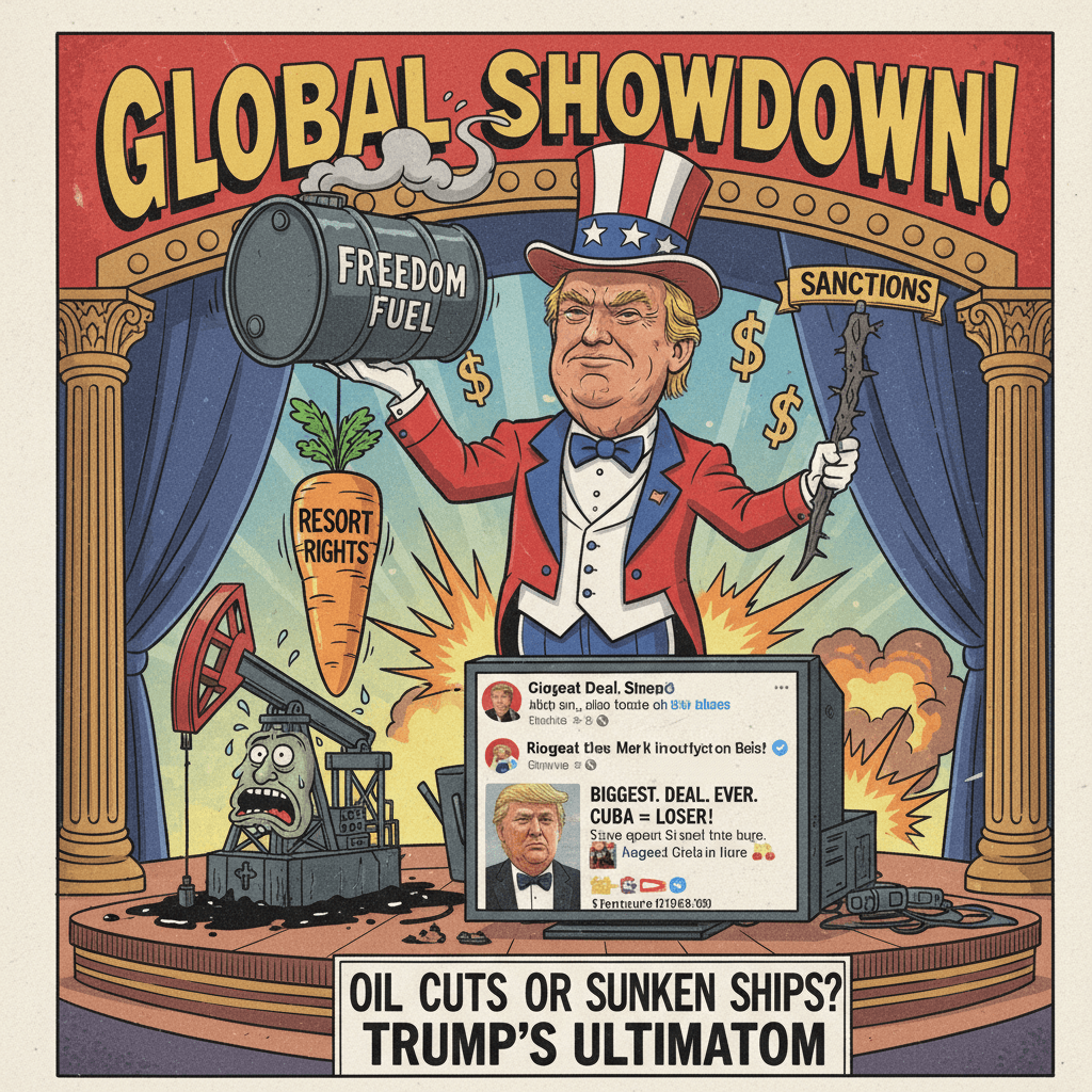 Trump threatens Cuba with oil cuts, very normal dealmaking energy