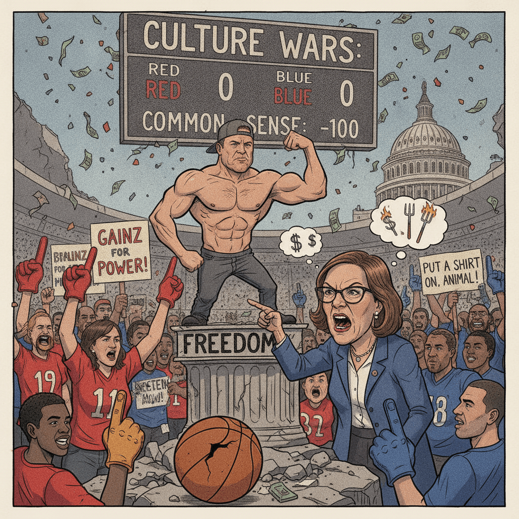 man gets shirtless, warren gets mad, everyone loses