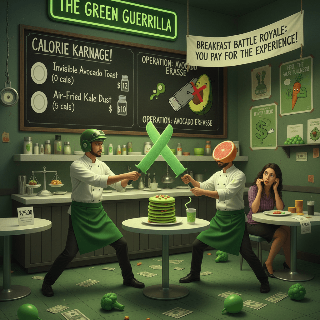 Vegan breakfast somehow less calories but costs same; avocado erasure real