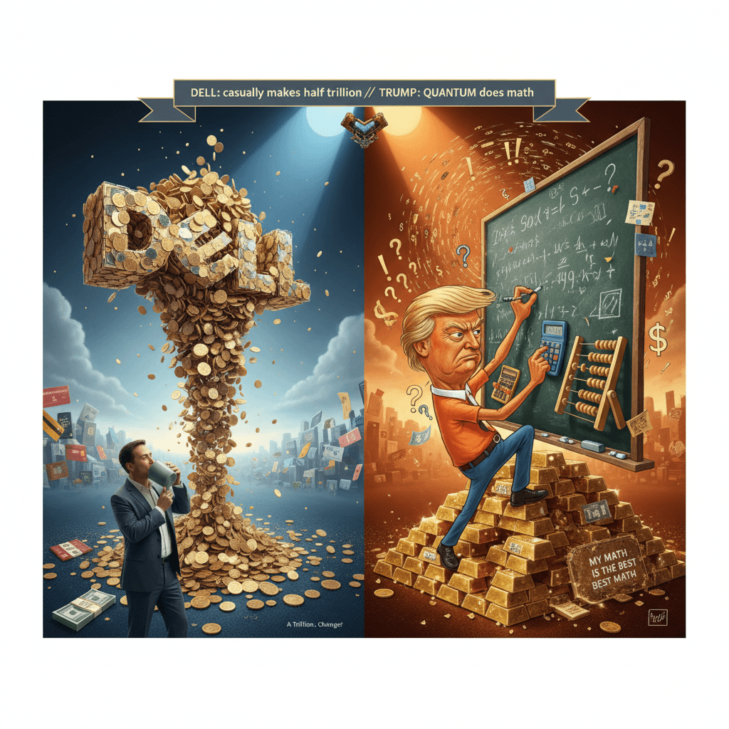 Dell casually makes half a trillion sound modest, Trump does math