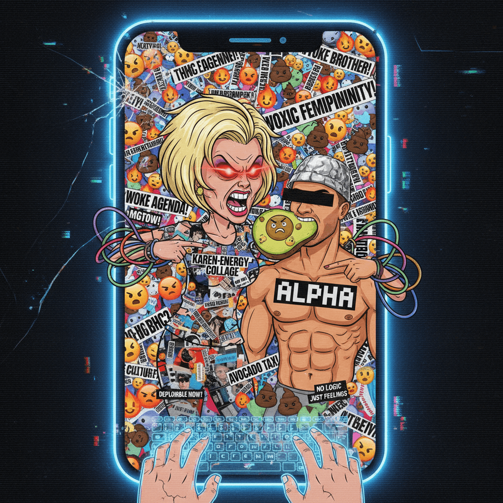 incoherent rage-posting about alphas, censorship, and avocado toast