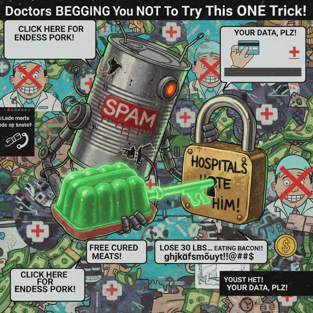 broken spam bot discovers one weird trick (hospitals hate it)
