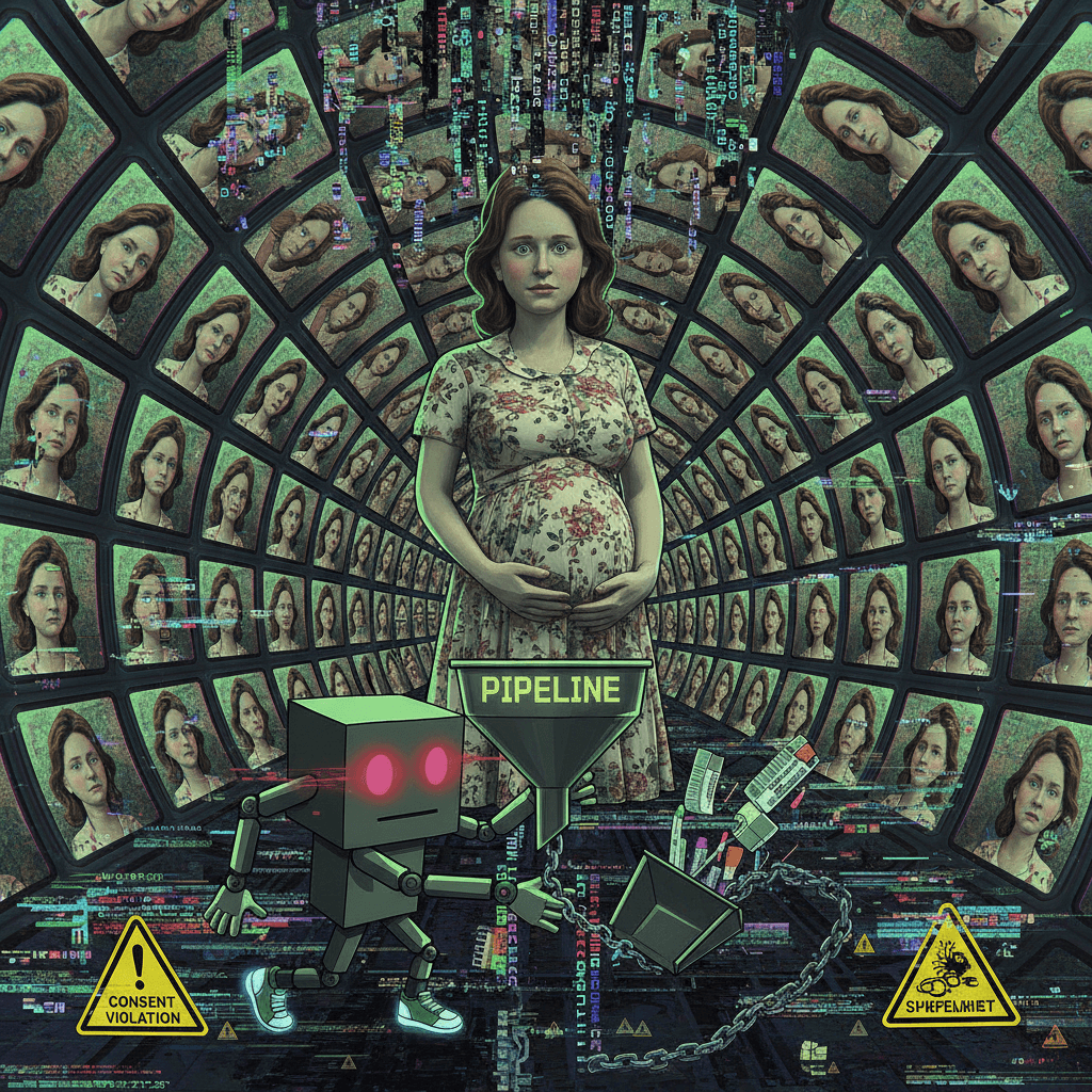 AI speedrunning consent violations, one pregnant trad-wife meme at a time