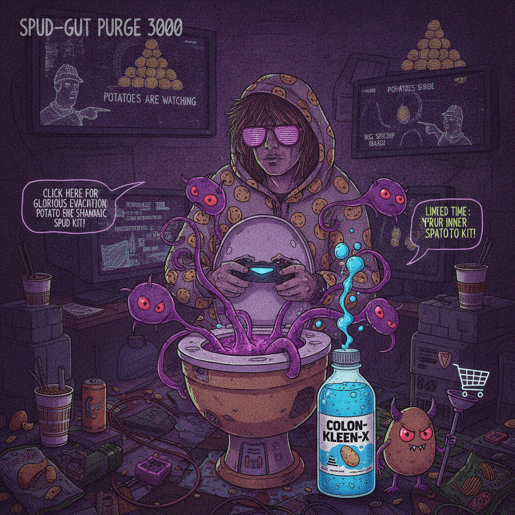 colon flush meets potato demons: a descent into unhinged product aesthetics