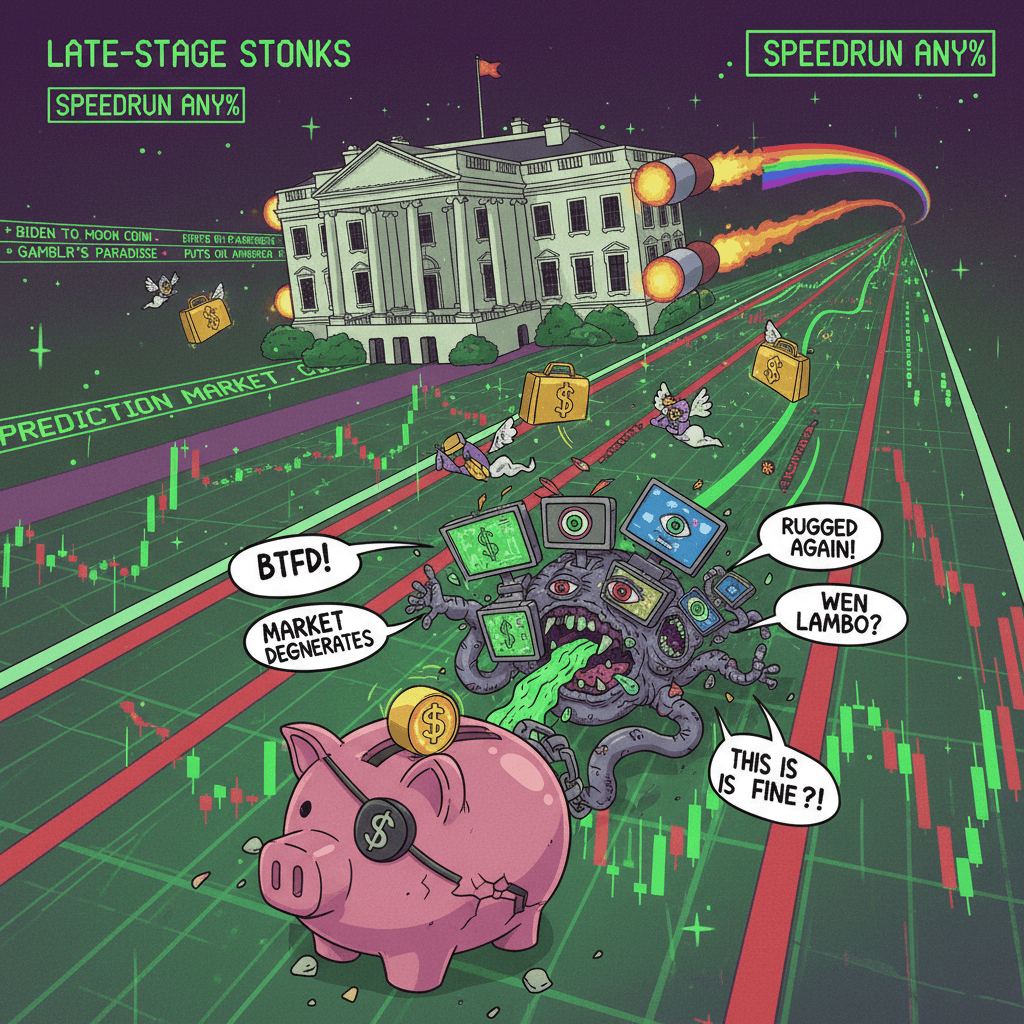 White House speedruns insider trading, market degenerates seethe