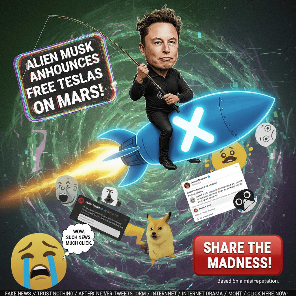 Fake headline bait hits different when Elon's involved lmao