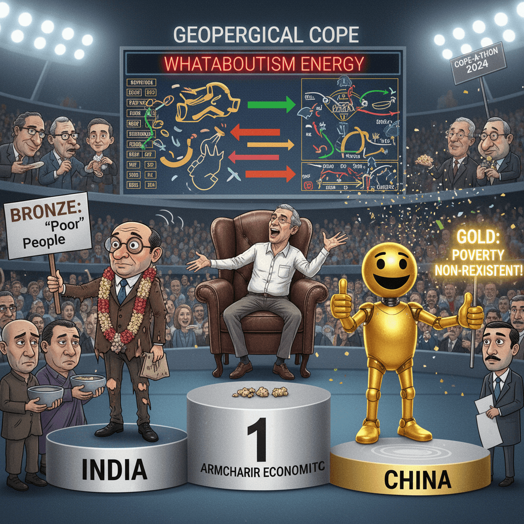 India bad because poor people exist, unlike China where poverty is famously non-existent