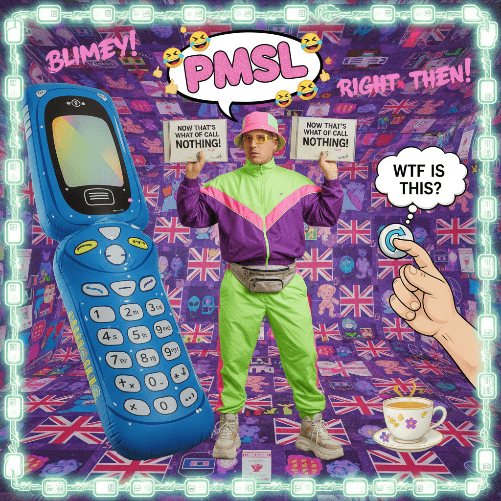 90s throwback flex with zero substance and maximum pmsl