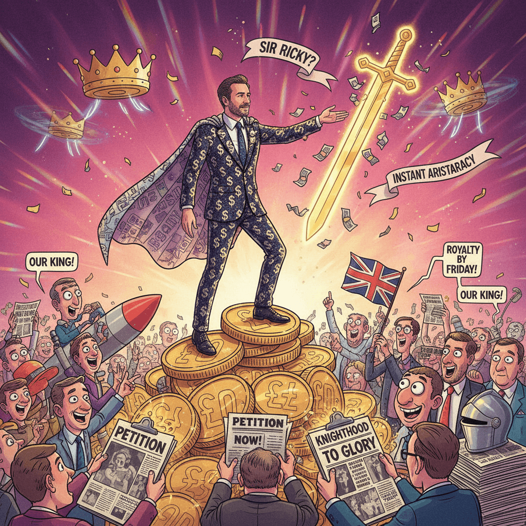 Ricky Gervais donates £2.5m, tabloids immediately start knighthood petition