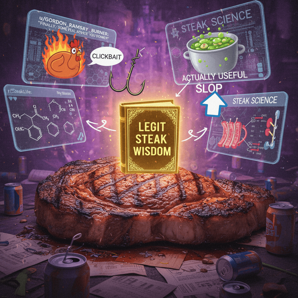 got roasted for clickbait, delivered legit steak wisdom anyway