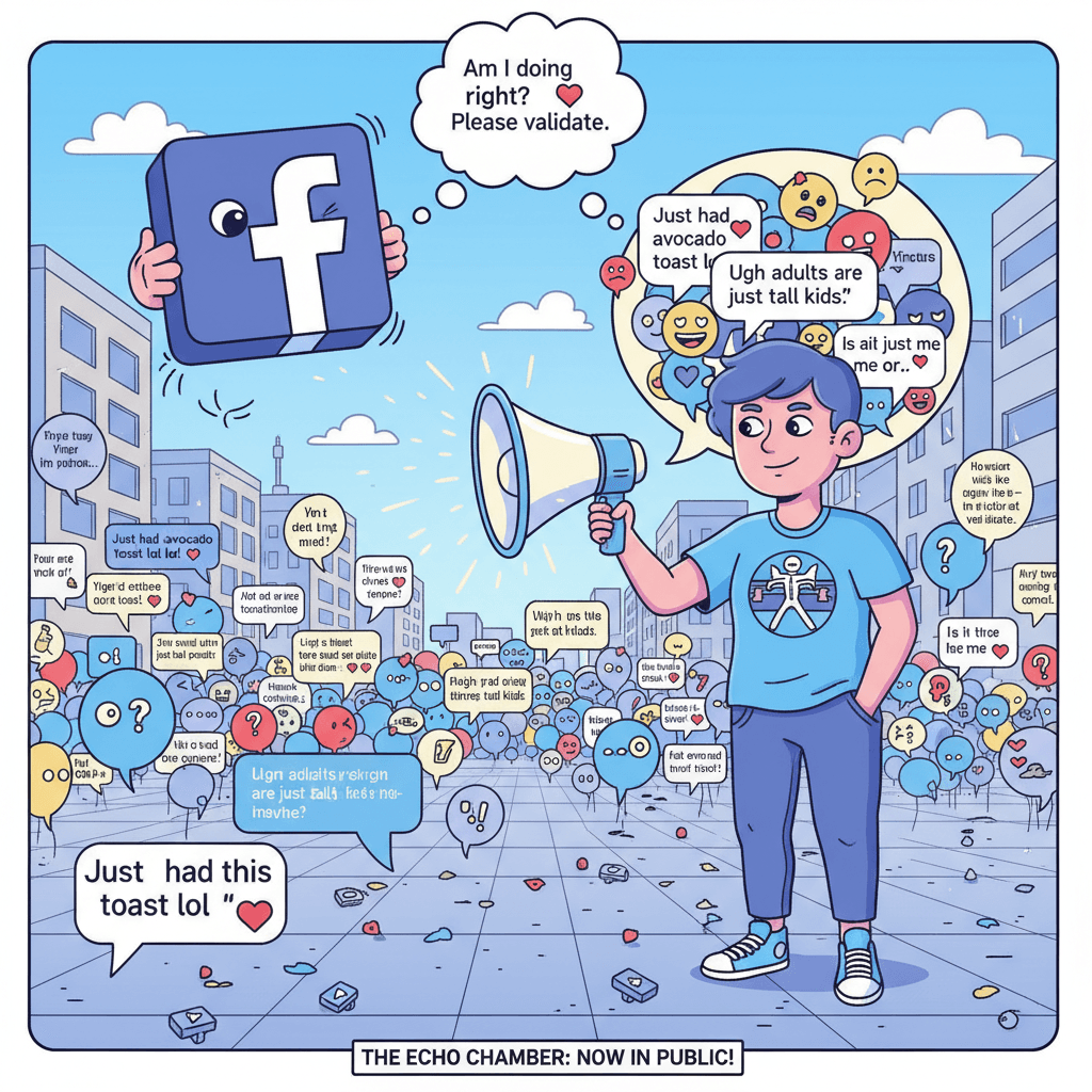 Facebook is just talking to yourself but make it public