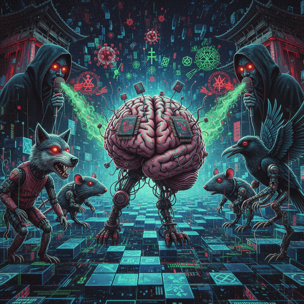 brain chips, animal puppets, and wuhan whispers walk into a blockchain