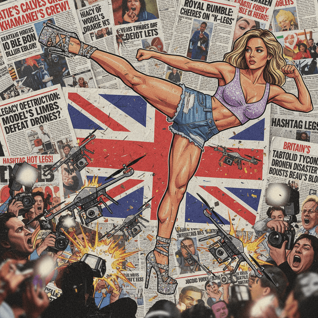 Katie's legs vs. Iranian drones: the only thing tabloids care about