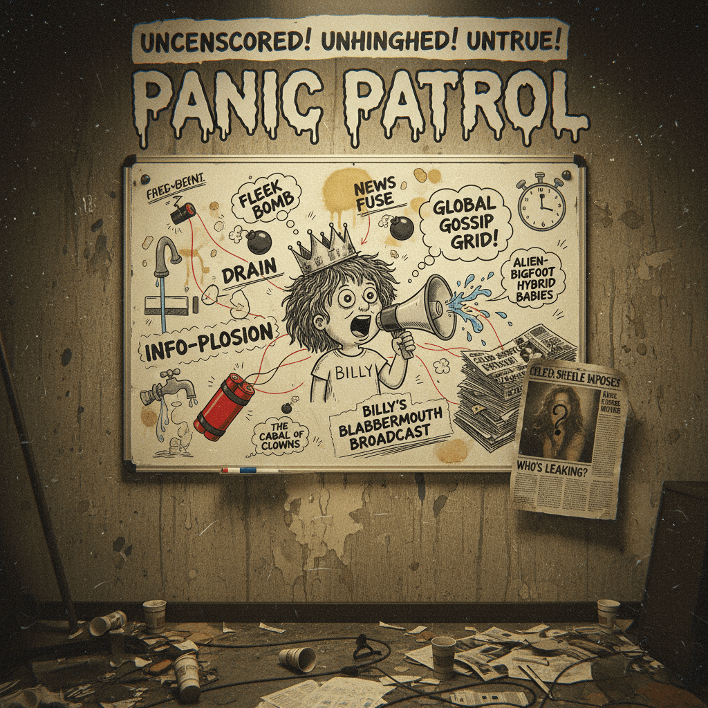 incoherent panic attack about leaks, bombs, and billy's news empire