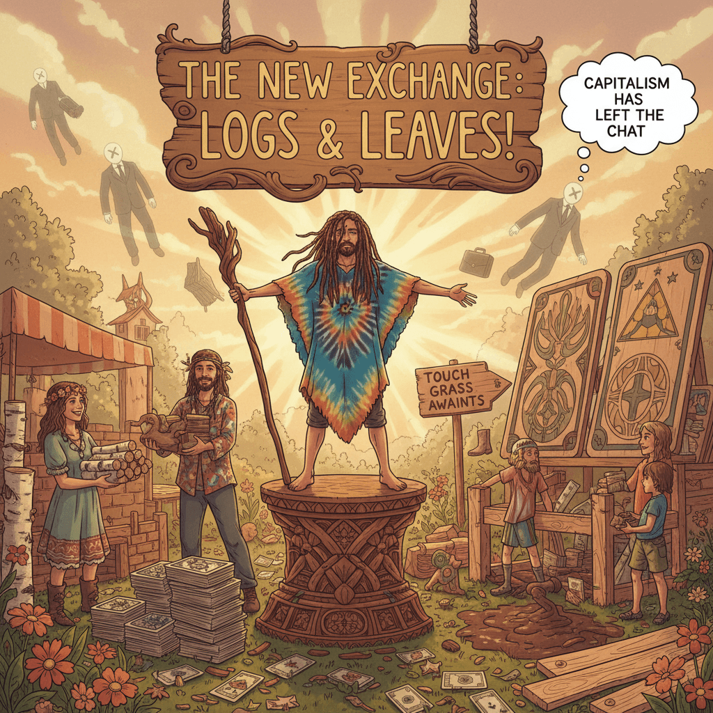 Trading tarot for wood because capitalism has left the chat