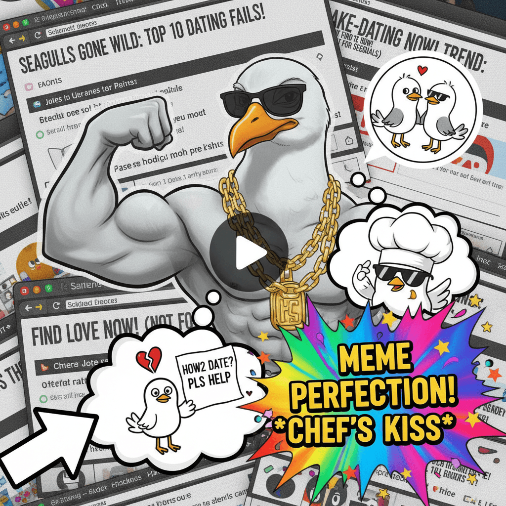 Seagull game strong, dating advice weak, meme execution *chef's kiss*